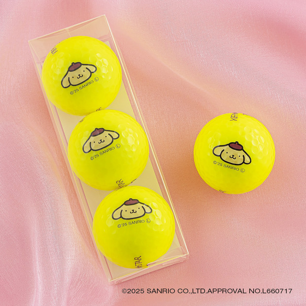 ゴルフボール KIRA★STAR×SANRIO CHARACTERS  24個入り【ポムポムプリン（イエロー）】 サンリオ ゴルフ キャスコ kasco
