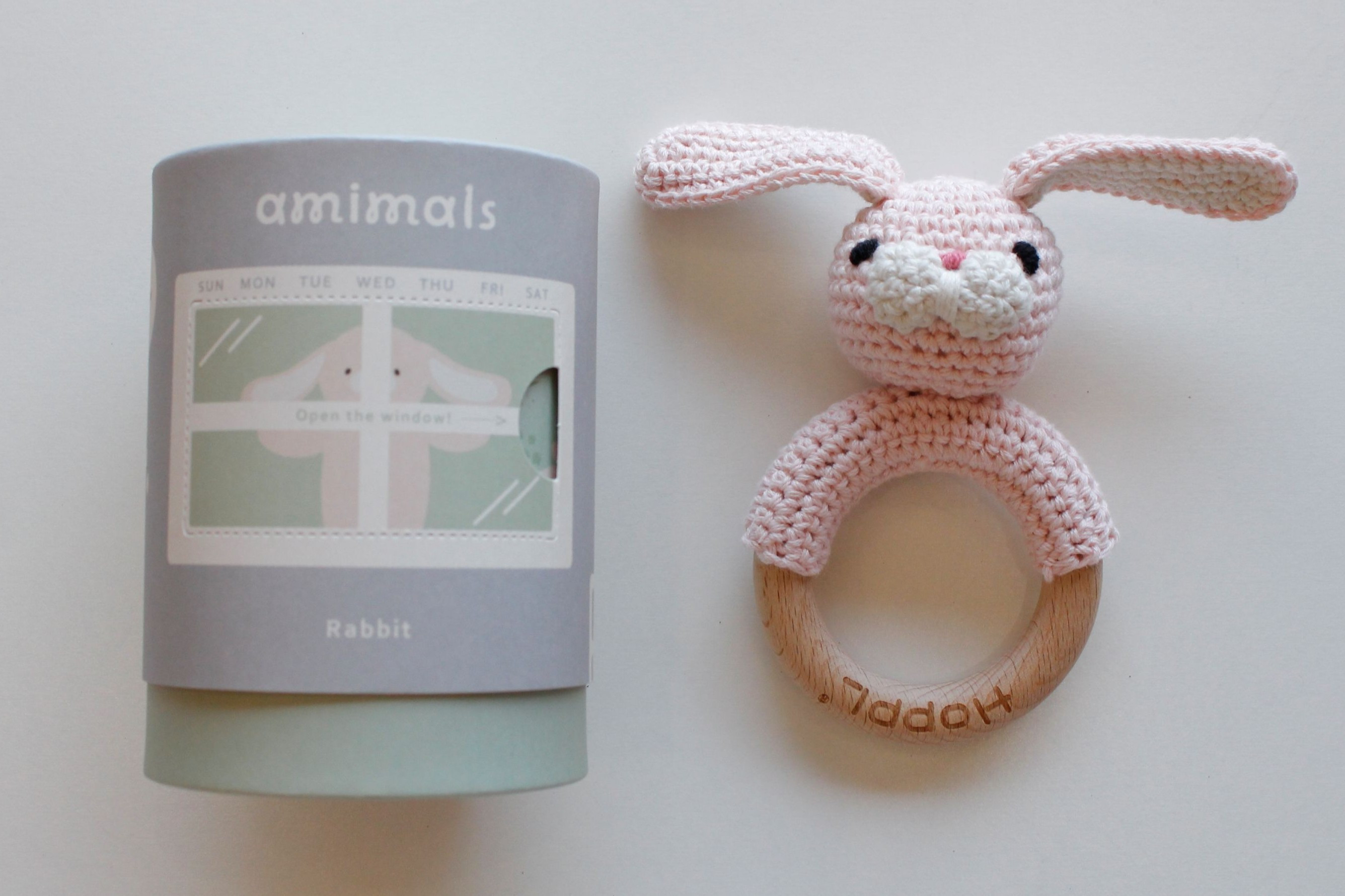 HOPPL（ホップル）手編みamimals（アミマルズ） ガラガラ Rabbit