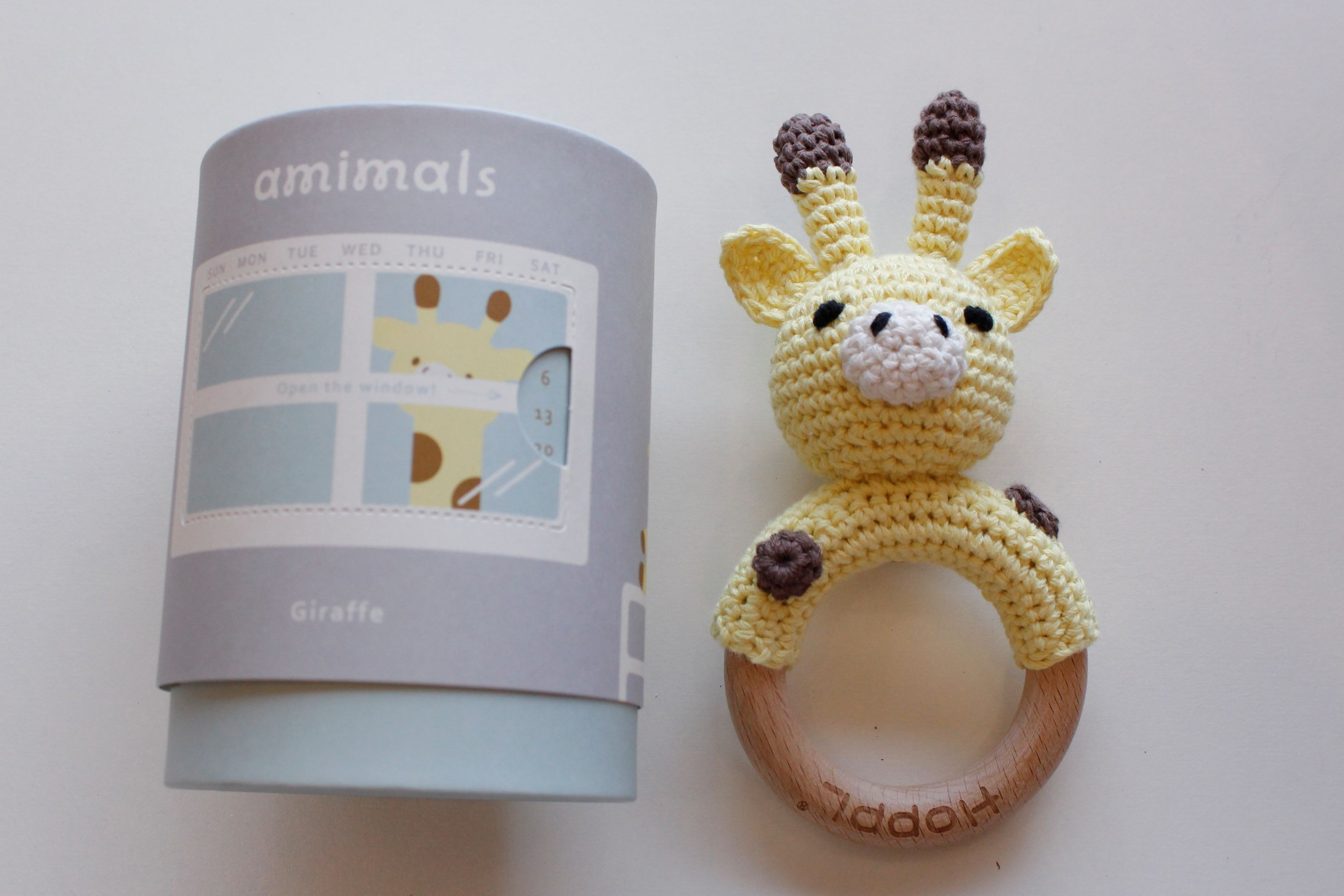 HOPPL（ホップル）手編みamimals（アミマルズ） ガラガラ Giraffe