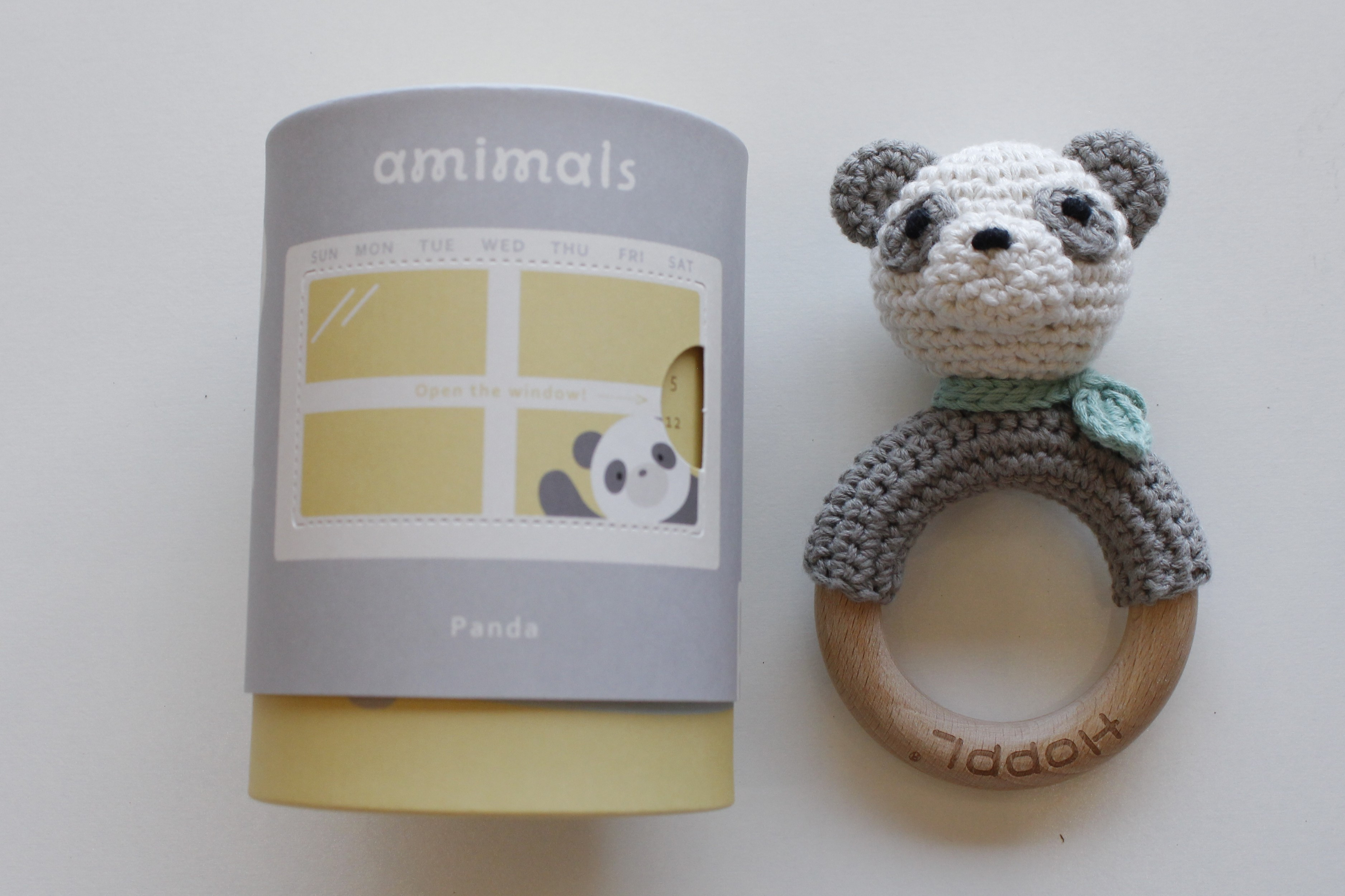 HOPPL（ホップル）手編みamimals（アミマルズ） ガラガラ Panda