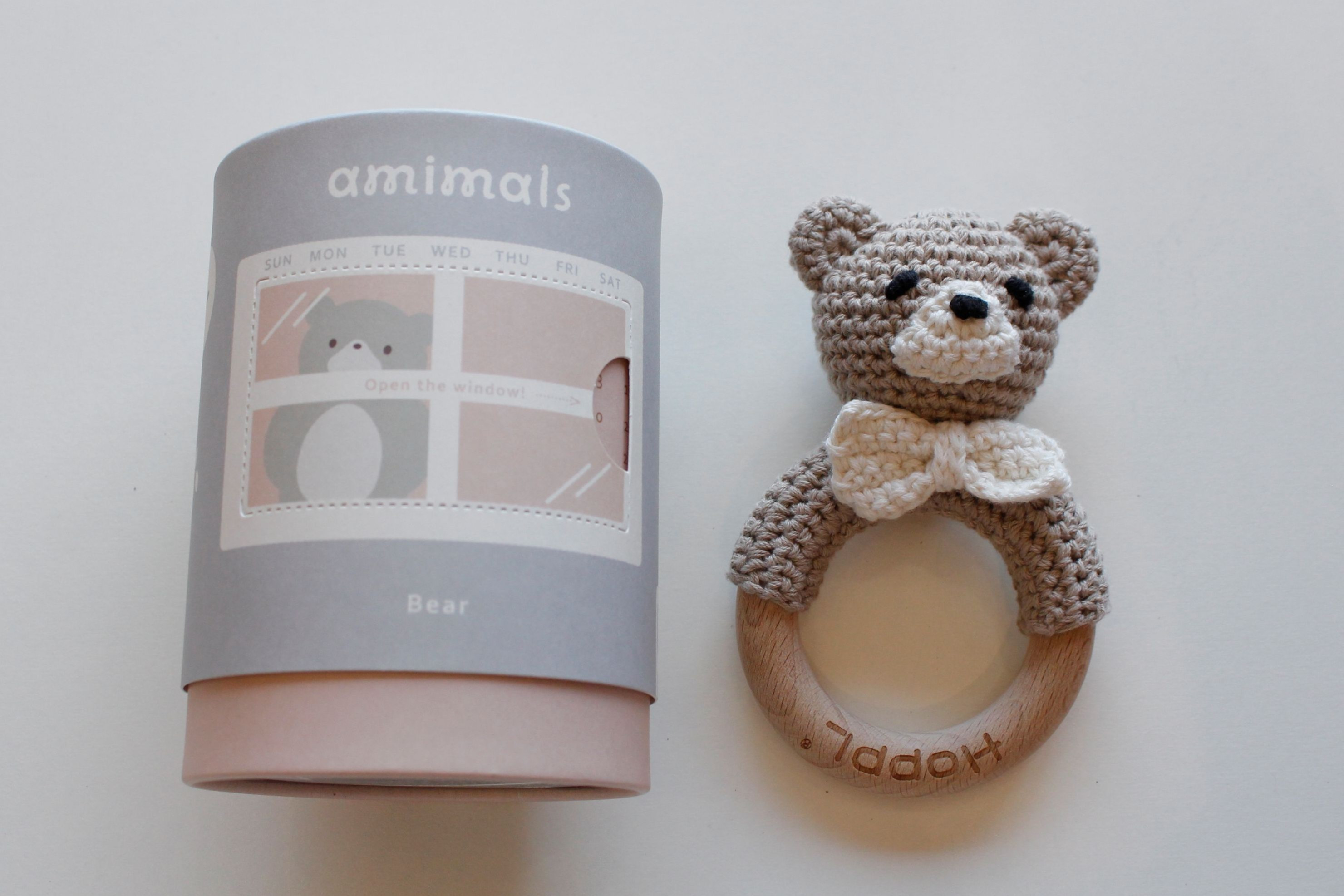 HOPPL（ホップル）手編みamimals（アミマルズ） ガラガラ Bear