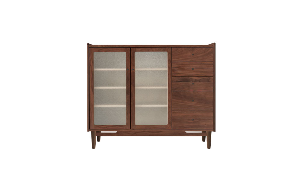 旭川家具&nbsp;MUKU工房オリジナル&nbsp;ジャム&nbsp;サイドボード&nbsp;120&nbsp;ウォールナット_04894