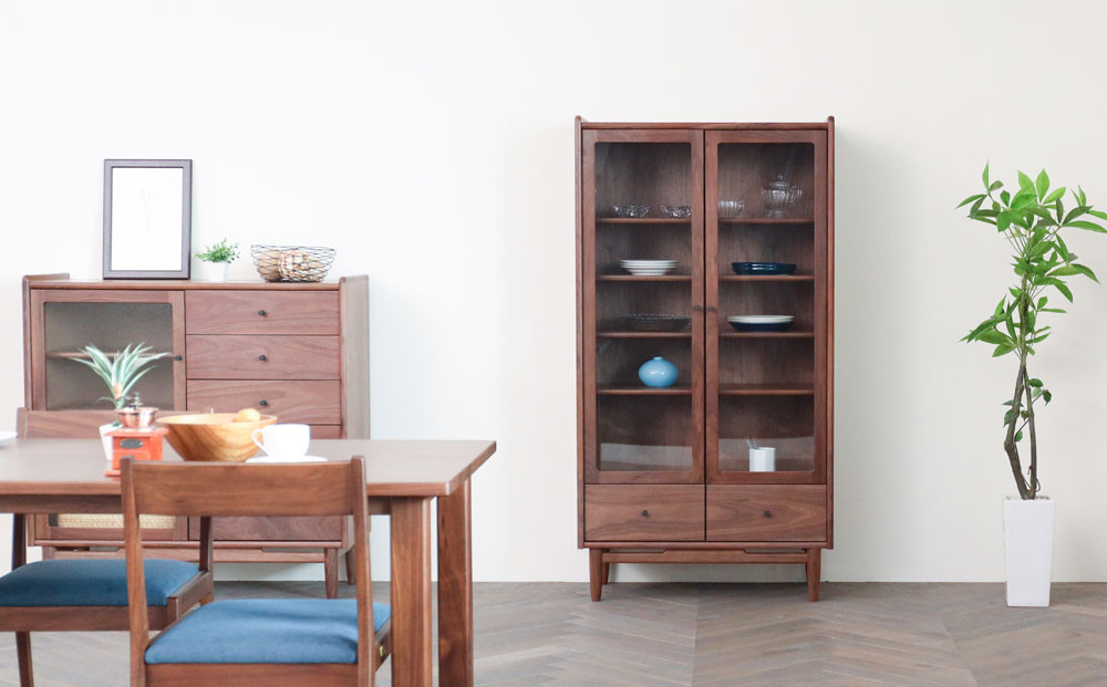 旭川家具&nbsp;MUKU工房オリジナル&nbsp;ジャム&nbsp;キャビネット&nbsp;引出し&nbsp;ウォールナット_04898