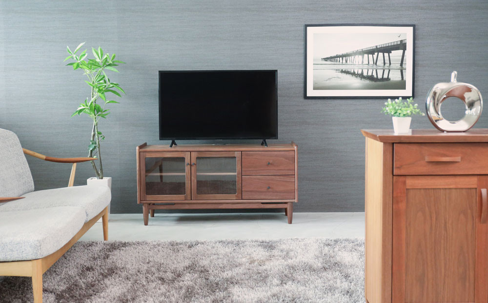 旭川家具&nbsp;MUKU工房オリジナル&nbsp;ジャム&nbsp;テレビ台&nbsp;ハイ&nbsp;120&nbsp;ウォールナット_04908