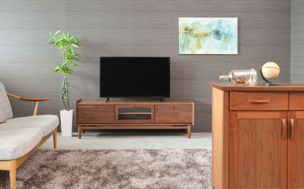 旭川家具&nbsp;MUKU工房オリジナル&nbsp;ジャム&nbsp;テレビ台&nbsp;ロー&nbsp;150&nbsp;ウォールナット_04909