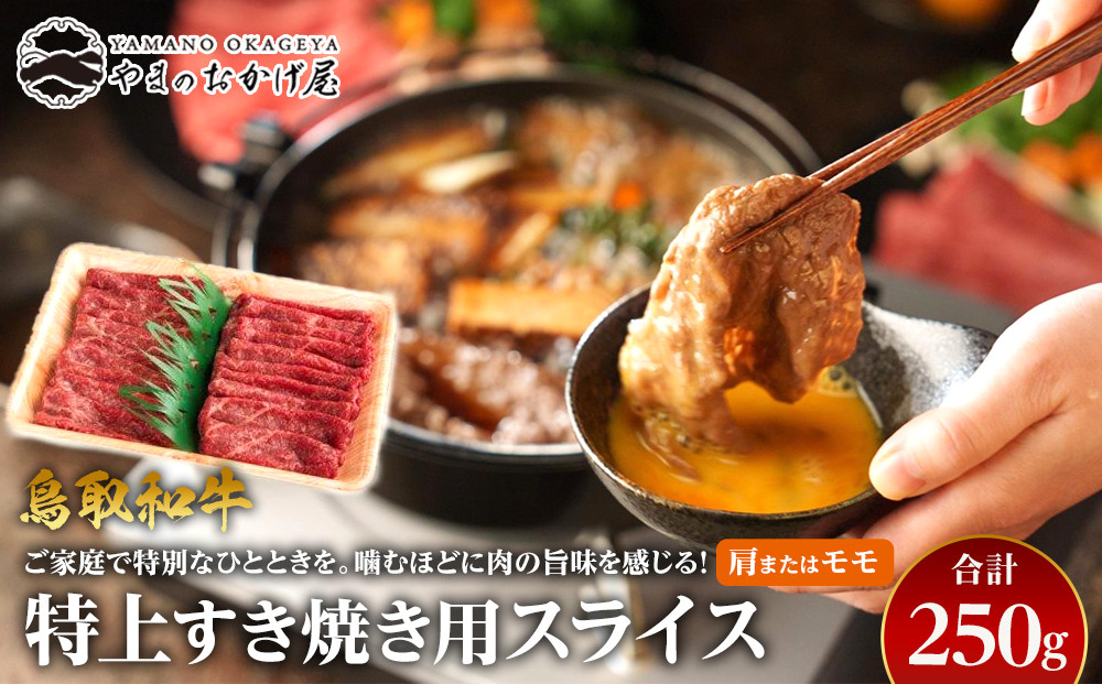 【ポイント交換専用】42.鳥取和牛　特上赤身すき焼き用スライス　肩またはモモ　250g