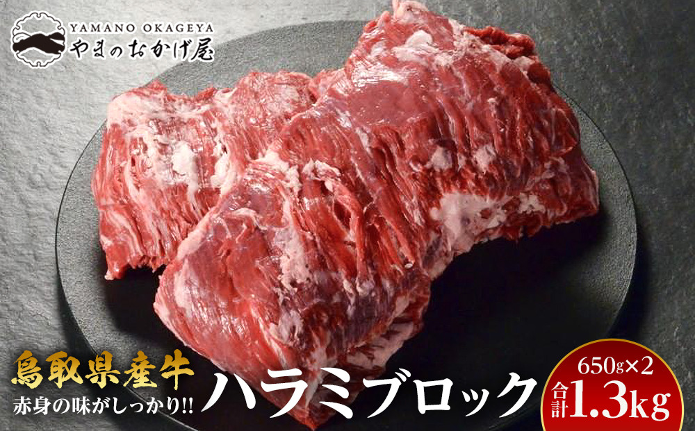 【ポイント交換専用】62.鳥取県産牛　ハラミブロック　650g×2パック