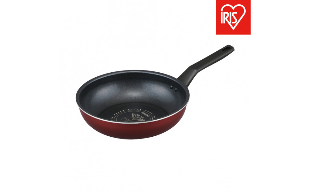 フライパン&nbsp;ダイヤモンドコートフライパン炒め鍋&nbsp;IH・ガス火両用26cm&nbsp;VDI-W26&nbsp;ワインレッド