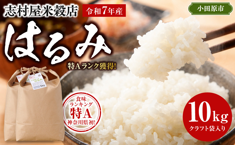 志村屋米穀店&nbsp;令和7年産小田原市産　はるみ　10kg（5kgｘ2）