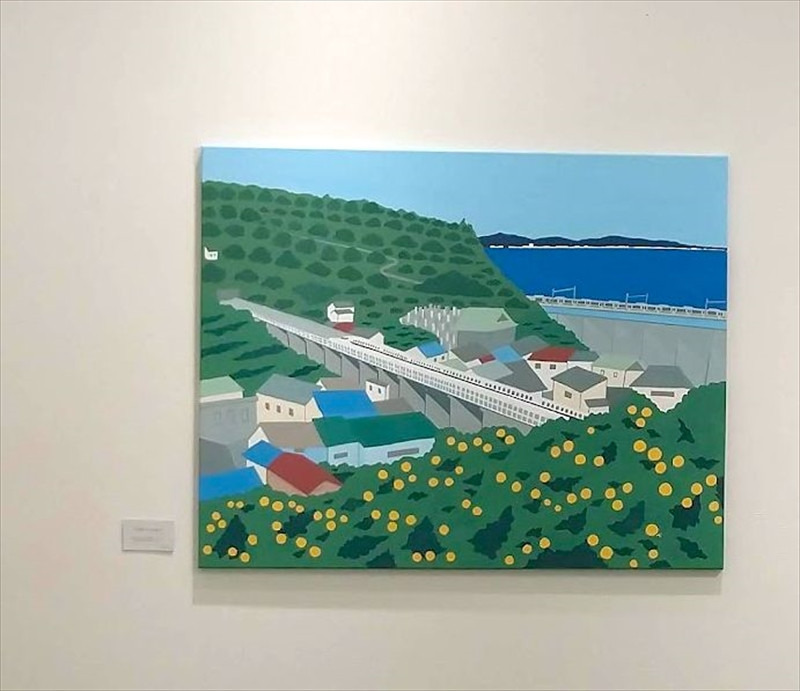 原画「石橋からの景色」【キャンパス原画 キャンパス 小田原 石橋 風景