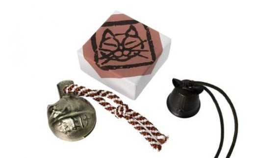 小田原にゃんこセット（にゃんこ鐘ペンダント&まよけ猫鈴）【鈴 すず スズ 鐘ペンダント カネ かね ペンダント 猫鈴 にゃんこ 贈り物 プレゼント ギフト 銅合金 ねこ ネコ 猫 ３点セット 神奈川県 小田原市 】