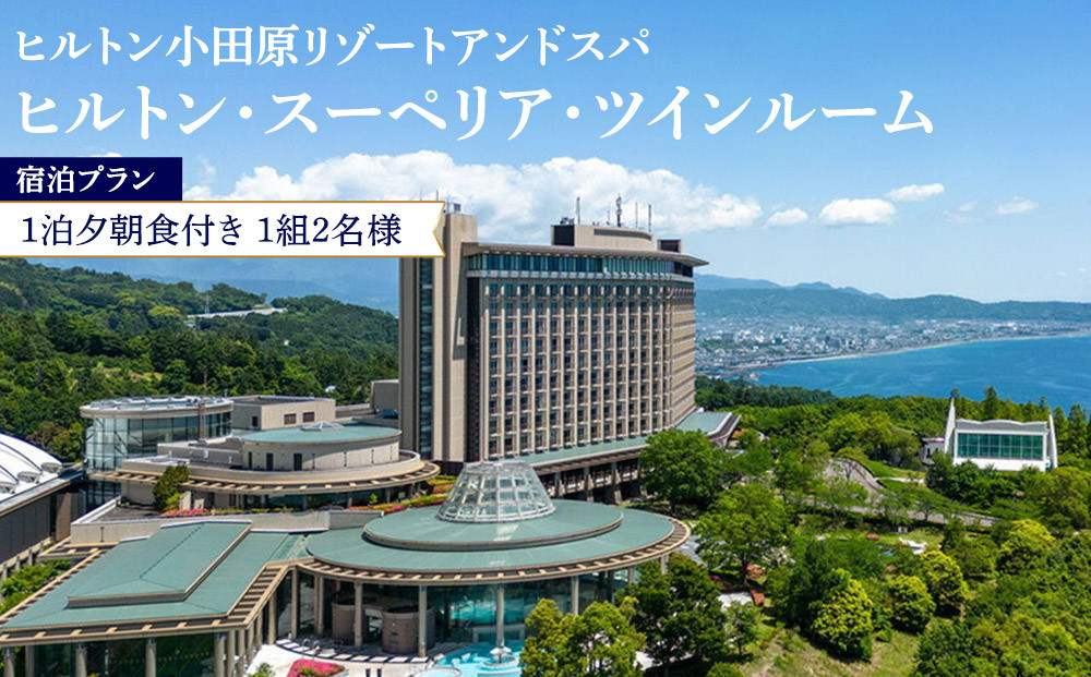 ヒルトン・スーペリア・ツインルーム宿泊プラン　1泊夕朝食付き＜1組2名様＞★オーシャンビュー！天然温泉大浴場、プール施設利用含む【オーシャンビュー フィットネス 天然温泉大浴場 バーデゾーン ヒルトン 神奈川県 小田原市 】●