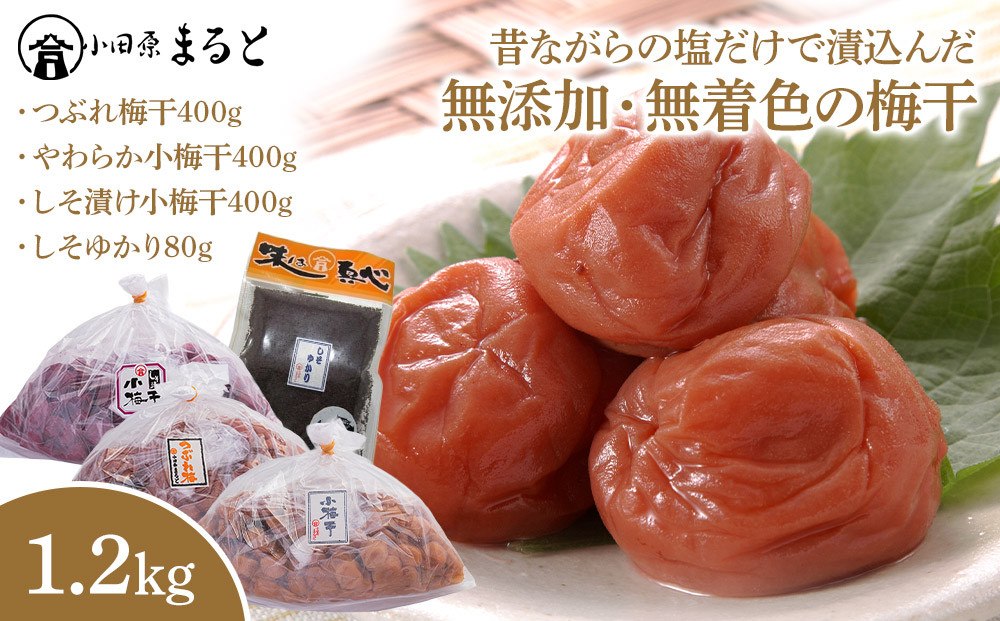 昔ながらの塩だけで漬込んだ無添加・無着色の梅干1.2kg【梅干 梅干し ウメボシ うめぼし 梅干 梅 ウメ お家用 家庭用 国産 無添加 無着色 神奈川県 小田原市 】