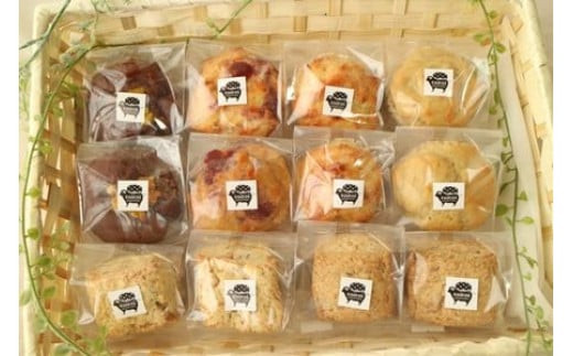 国産や安心安全な食材を大切にした定番人気＆季節限定のヴィーガンマフィンとスコーン詰め合わせ １２個セット 個包装 プラントベース マクロビ エシカルスイーツ【小田原ヴィーガンマフィン 神奈川県 小田原市 】