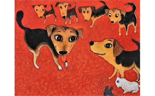 アーティストが『愛しいペットのポートレート』描きます 6号サイズ 410×318mm (縦横対応）【アート F6号サイズ　油絵 横井山泰 美術 作家 410×318mm 神奈川県 小田原市 】