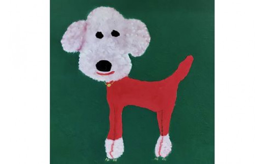 アーティストが描く愛しいペットのポートレート　15cm×15cm　水彩　額付【アート 15cm×15cm 横井山泰 美術 作家 水彩 額付 厚紙 美術品 アート作品 作品 屋内装飾品 神奈川県 小田原市 】