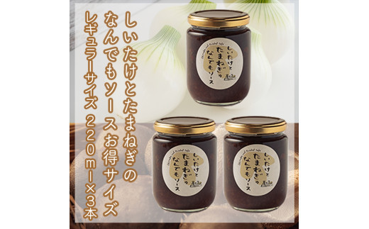 峯セット　しいたけとたまねぎのなんでもソース≪レギュラーサイズ≫220ｍｌ×３本【&nbsp;家庭用&nbsp;自宅用&nbsp;贈答品&nbsp;贈答用&nbsp;ギフト&nbsp;お取り寄せ&nbsp;お中元&nbsp;お歳暮&nbsp;贈り物&nbsp;お祝い&nbsp;神奈川県&nbsp;小田原市&nbsp;】