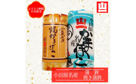 《小田原市 山一蒲鉾店》小田原名産 蒲鉾(白)1本 焼き蒲鉾1本 贈答品 自宅用 【 神奈川県 小田原市 】