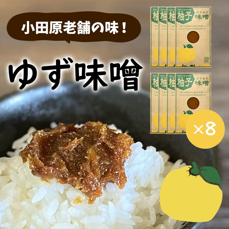 【小田原老舗田中屋本店が作る　柚子味噌8個セット】ご飯のお供やお酒のつまみに。ゆずの香りが癖になる。【 味噌 みそ 神奈川県 小田原市 】