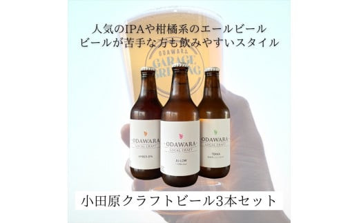 おまかせクラフトビール3本セット　クラフトビール・地ビール【&nbsp;ビール&nbsp;お酒&nbsp;神奈川県&nbsp;小田原市&nbsp;】