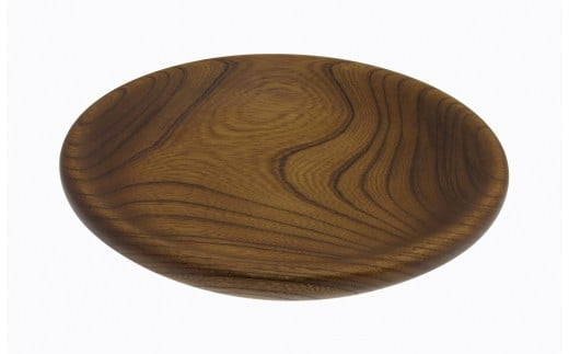 Zelkova バルク　8寸【お皿 キッチン用品 食器 雑貨 日用品 φ24cm×高さ3cm 木製食器 国産ケヤキ  工芸品 職人の手作り おしゃれ食器 神奈川県 小田原市 】