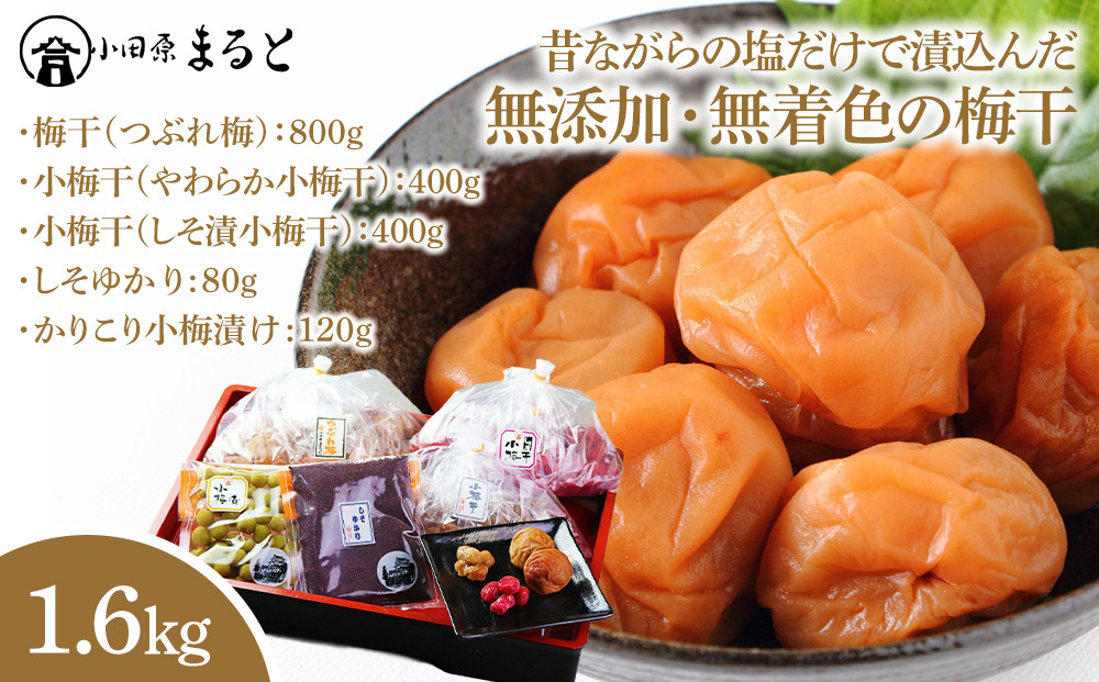 昔ながらの塩だけで漬込んだ無添加・無着色の梅干1.6kg【梅干&nbsp;梅干し&nbsp;ウメボシ&nbsp;うめぼし&nbsp;梅干&nbsp;梅&nbsp;ウメ&nbsp;お家用&nbsp;家庭用&nbsp;国産&nbsp;無添加&nbsp;無着色&nbsp;神奈川県&nbsp;小田原市&nbsp;】