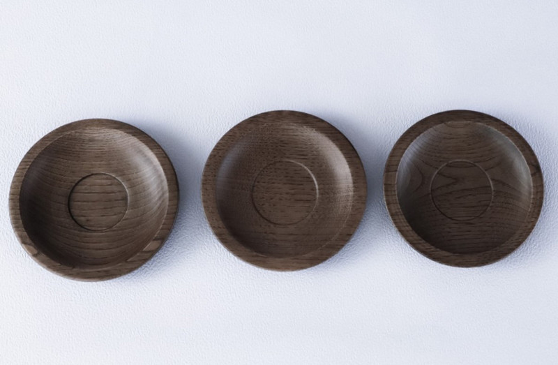 ナラのソーサー&nbsp;3枚セット&nbsp;【&nbsp;食器&nbsp;神奈川県小田原市】