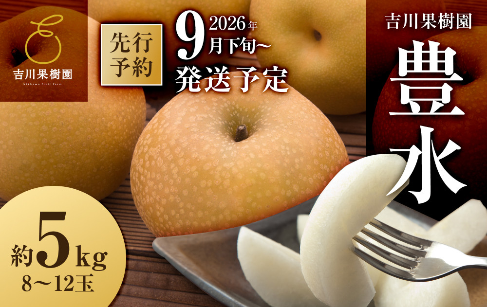 【2026年発送分先行予約】豊水&nbsp;約５kg（8～12玉）9月下旬～順次発送【吉川果樹園】