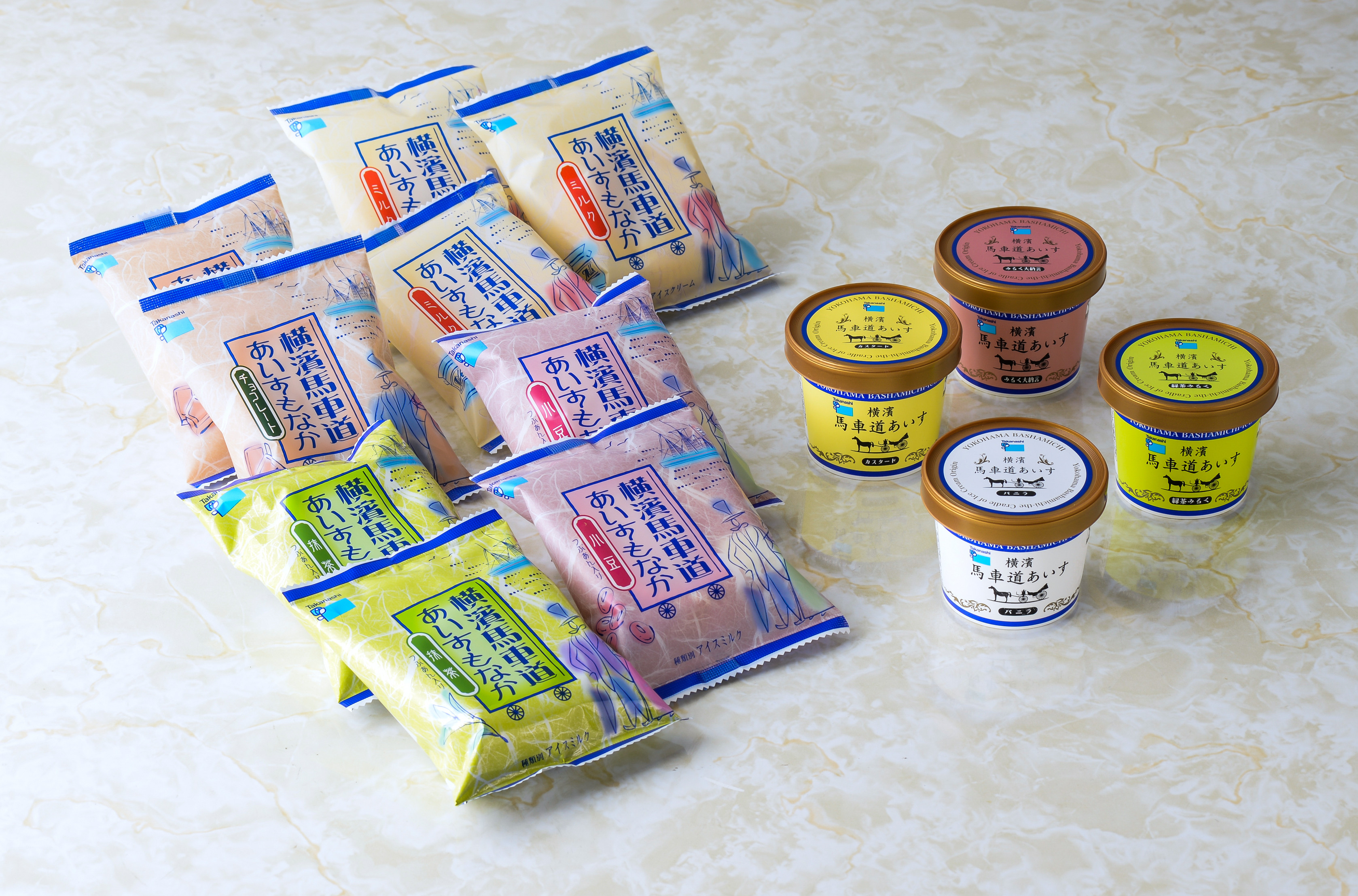横濱馬車道あいすセット&nbsp;（カップ&もなか）
