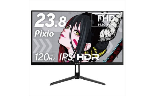 Pixio ゲーミングモニター 23.8インチ FHD 120Hz IPS ブラック/黒