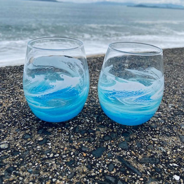 【福岡市】オーシャングラス　1個　330ml【ブルー系】