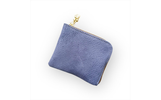 鹿革L字財布ミニ　ブルーグレー【&nbsp;財布&nbsp;神奈川県&nbsp;小田原市&nbsp;】
