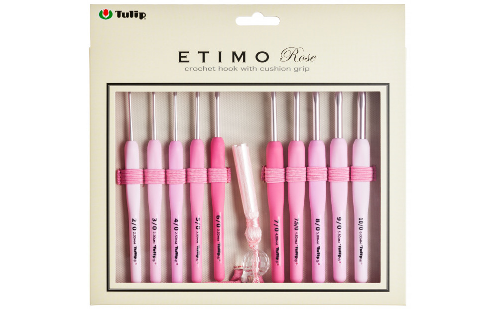 ＼年内発送／ ～癒しの時間に、彩りを～エティモ ロゼ クッショングリップ付きかぎ針セット