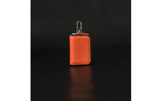 ＼年内発送／スマートキーケースＬ本革バスケ/オレンジ ML131L