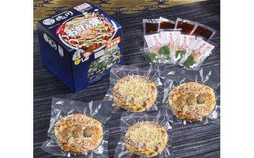 徳川特製お好み焼 【豚肉・そば入り（2食）豚肉・かき入り（2食)セット 】