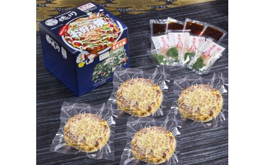 徳川特製お好み焼 【豚肉・そば入り 4食セット】