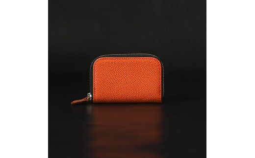 コインパース(ラウンド)本革バスケ/オレンジ&nbsp;ML102