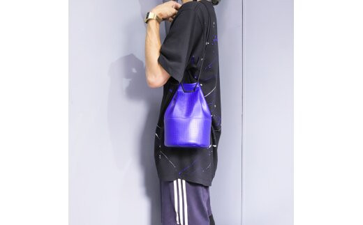 ＼年内発送／巾着ポーチ/ ブルー M107