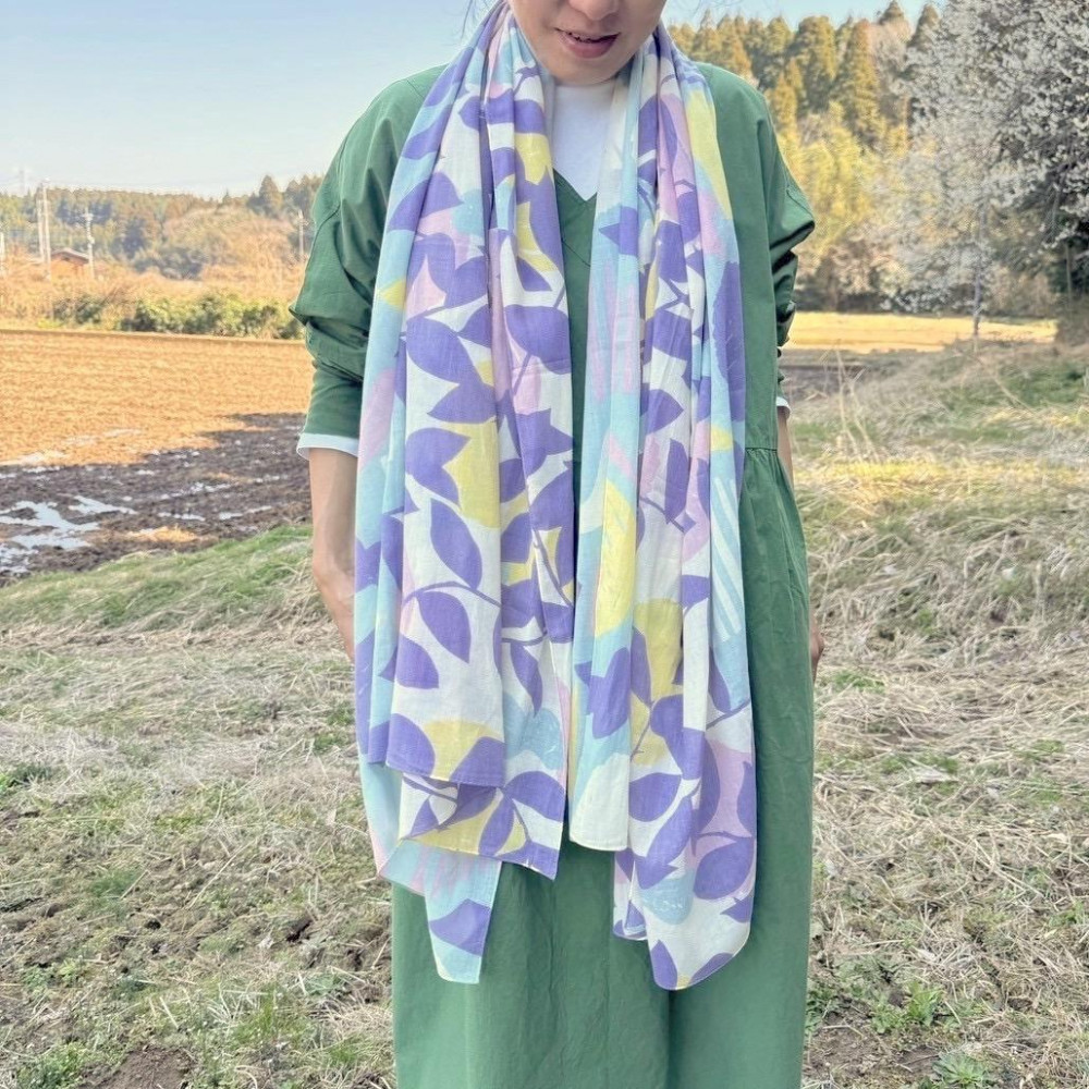 ストール「テンキ」うららか（コットンシフォン100％） 1枚