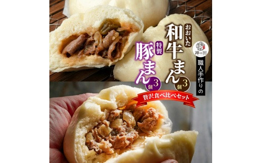 職人手作りの「おおいた和牛まん&特製豚まん&nbsp;贅沢食べ比べセット」_2563R