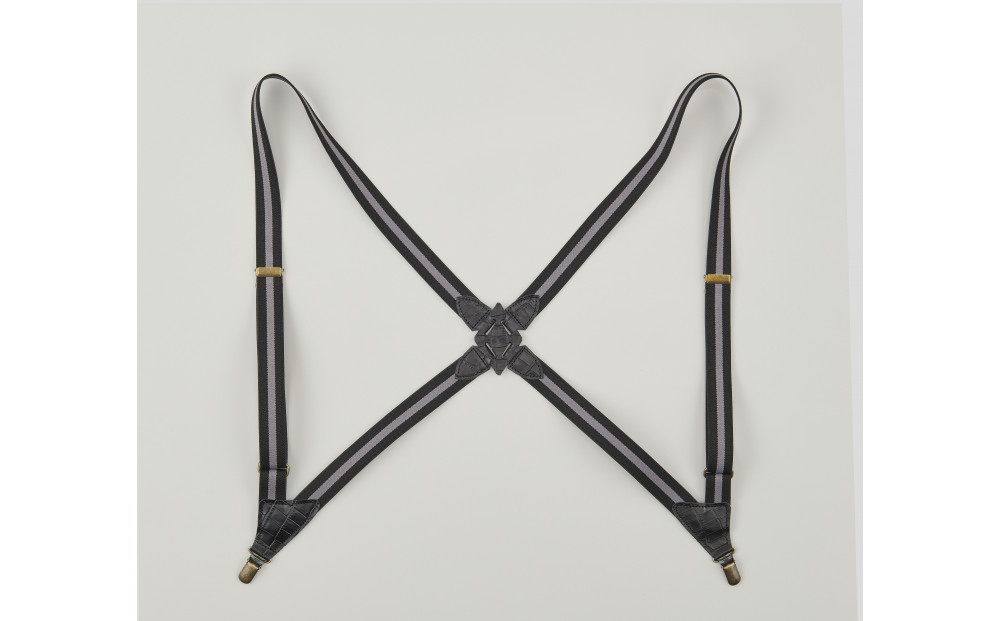 102504-3 お洒落と機能性「ホルスター型サスペンダー」ブラック