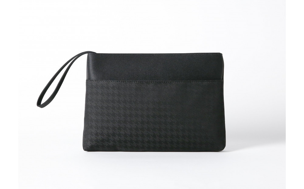 人気の千鳥柄生地を使用　メンズフォーマルクラッチバッグ