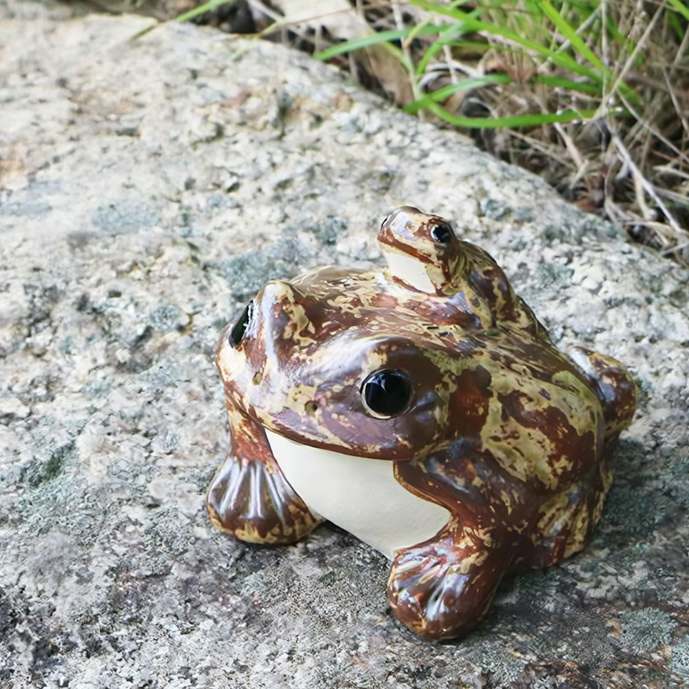 信楽焼 陶器製 5号蛙 置物