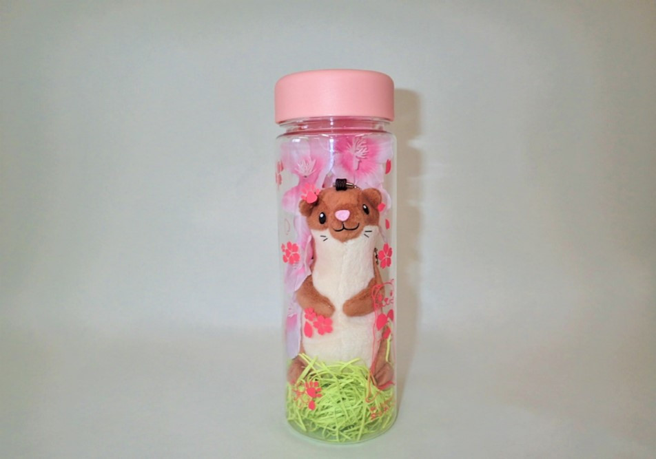 「タッチ－くん」ぬいぐるみ（小）・スリムクリアボトル　セット