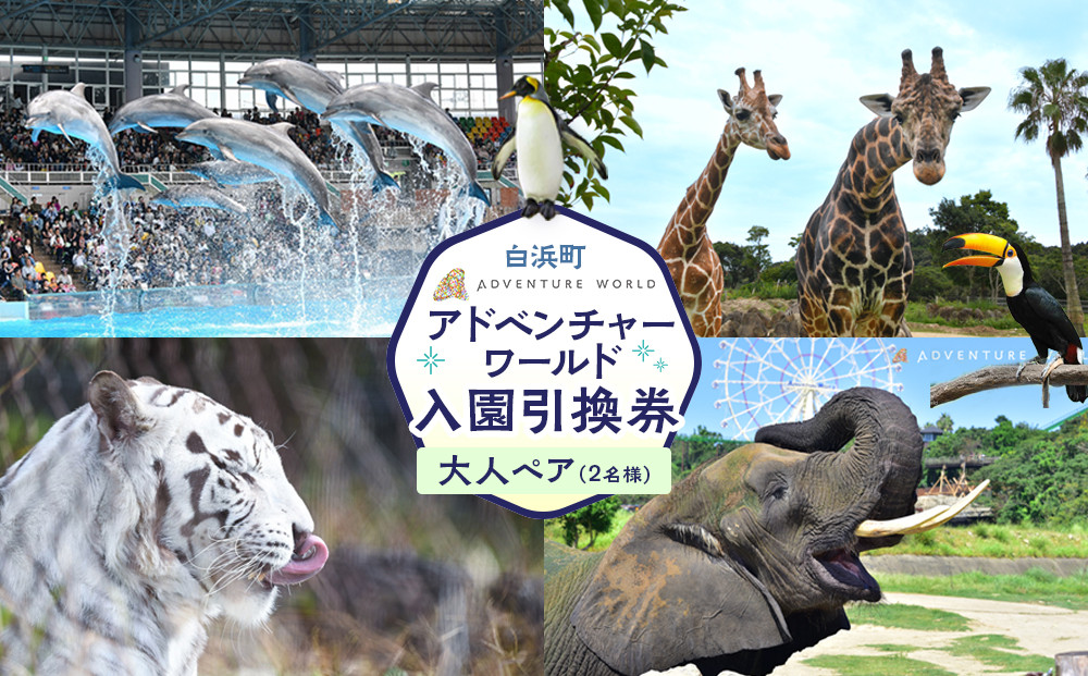 白浜町ふるさと納税 アドベンチャーワールド入園引換券 大人 （18歳上） ペアチケット