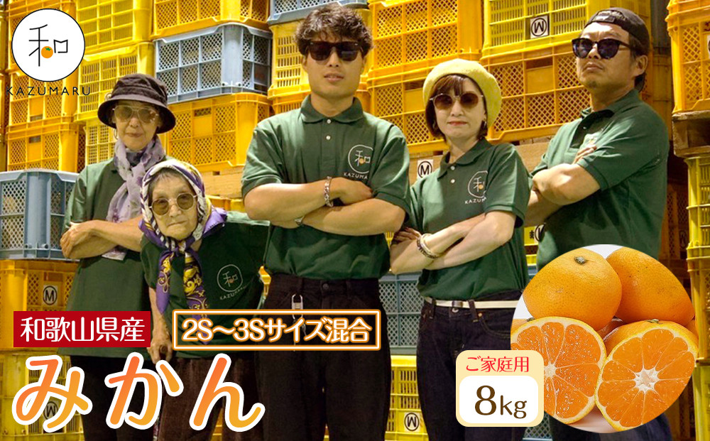 家庭用&nbsp;森本農園の手選別&nbsp;小粒みかん&nbsp;約8kg&nbsp;和歌山県産&nbsp;2S・3Sサイズ混合&nbsp;［北海道・沖縄・離島配送不可］［2025年11月上旬から順次発送］［RN62］