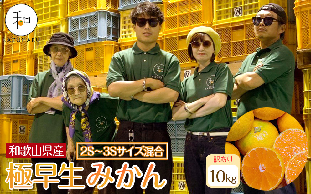 訳あり&nbsp;森本農園の手選別&nbsp;極早生小粒みかん&nbsp;約10kg&nbsp;和歌山県産&nbsp;2S・3Sサイズ混合&nbsp;［北海道・沖縄・離島配送不可］［2026年10月上旬から順次発送］［RN58］