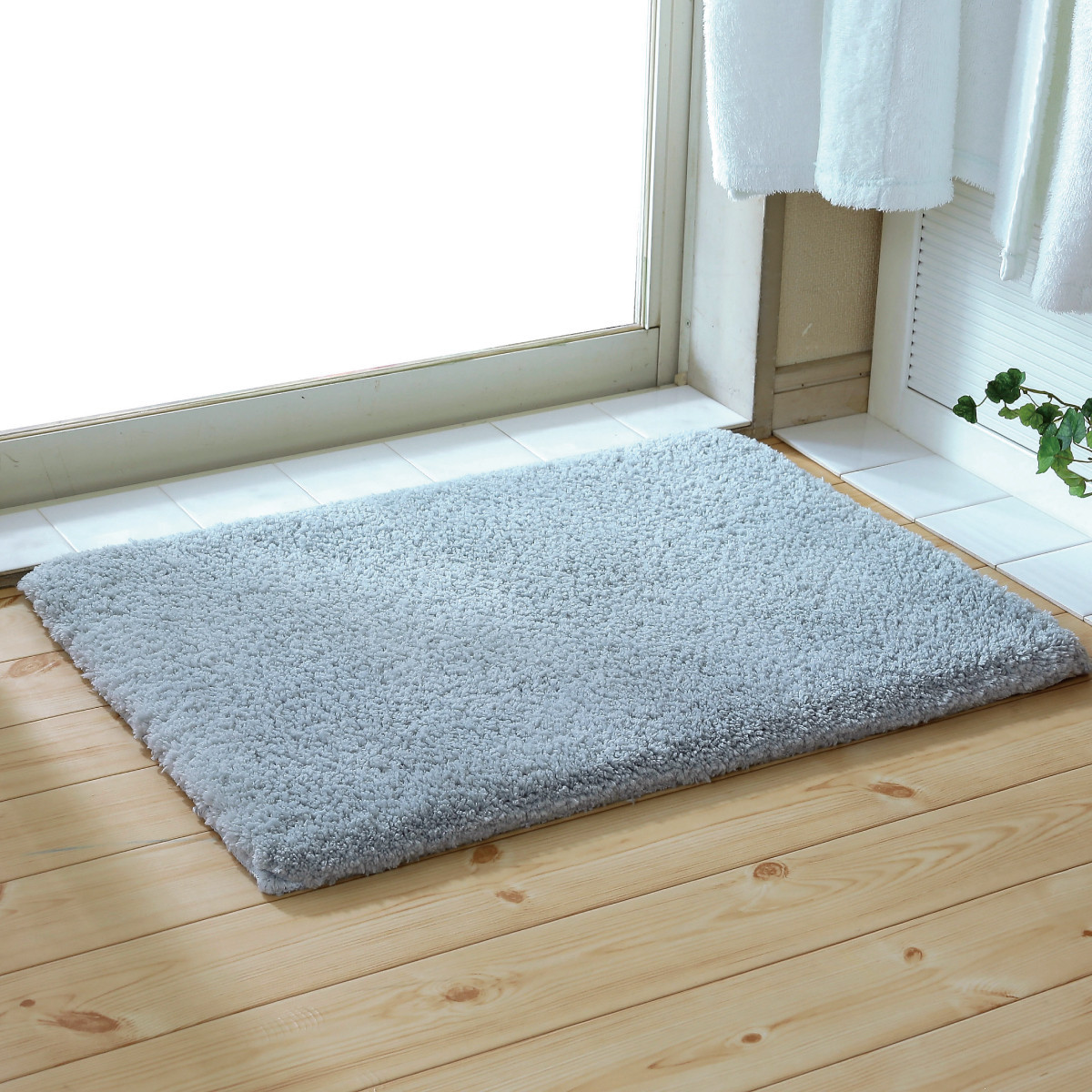 エンジェルステップ&nbsp;バスマット&nbsp;45×60cm&nbsp;ライトグレー&nbsp;［hd5］