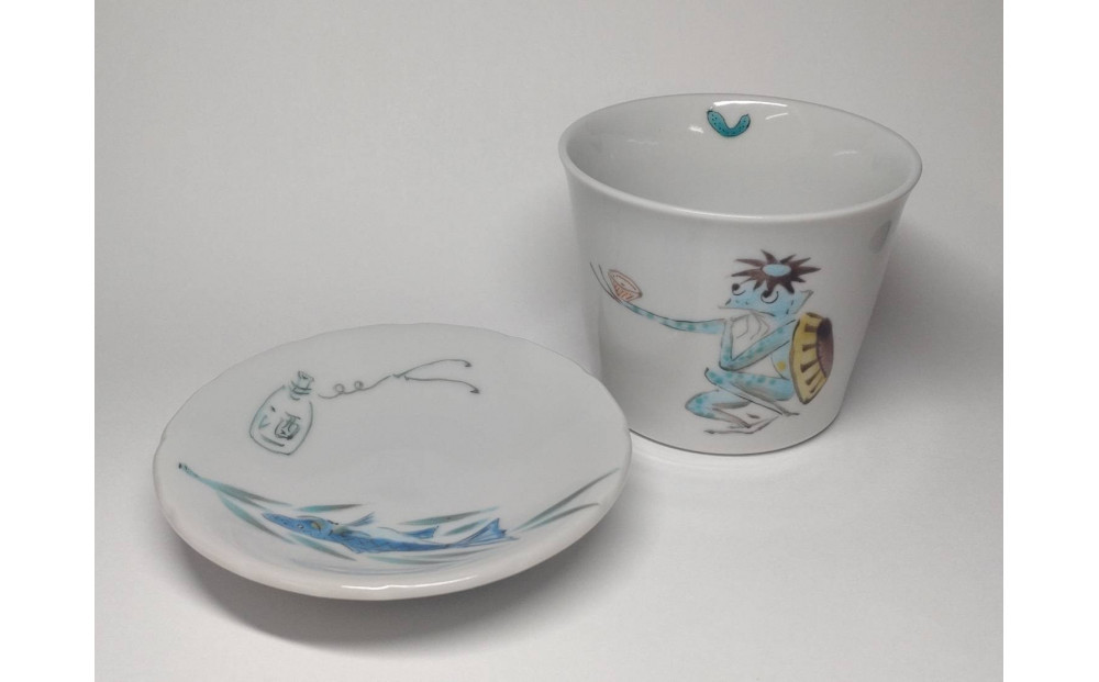 そばちょこ・小皿セット&nbsp;河童の晩餐&nbsp;宴&nbsp;九谷焼&nbsp;食器&nbsp;グラス&nbsp;小皿&nbsp;九谷焼&nbsp;河童&nbsp;晩餐&nbsp;宴&nbsp;日用品&nbsp;和食器&nbsp;セット&nbsp;陶器&nbsp;和モダン&nbsp;日本製&nbsp;手作り&nbsp;伝統工芸&nbsp;職人技&nbsp;デザイン&nbsp;美術品&nbsp;インテリア&nbsp;テーブルウェア&nbsp;石川&nbsp;金沢&nbsp;北陸&nbsp;復興支援&nbsp;復興応援