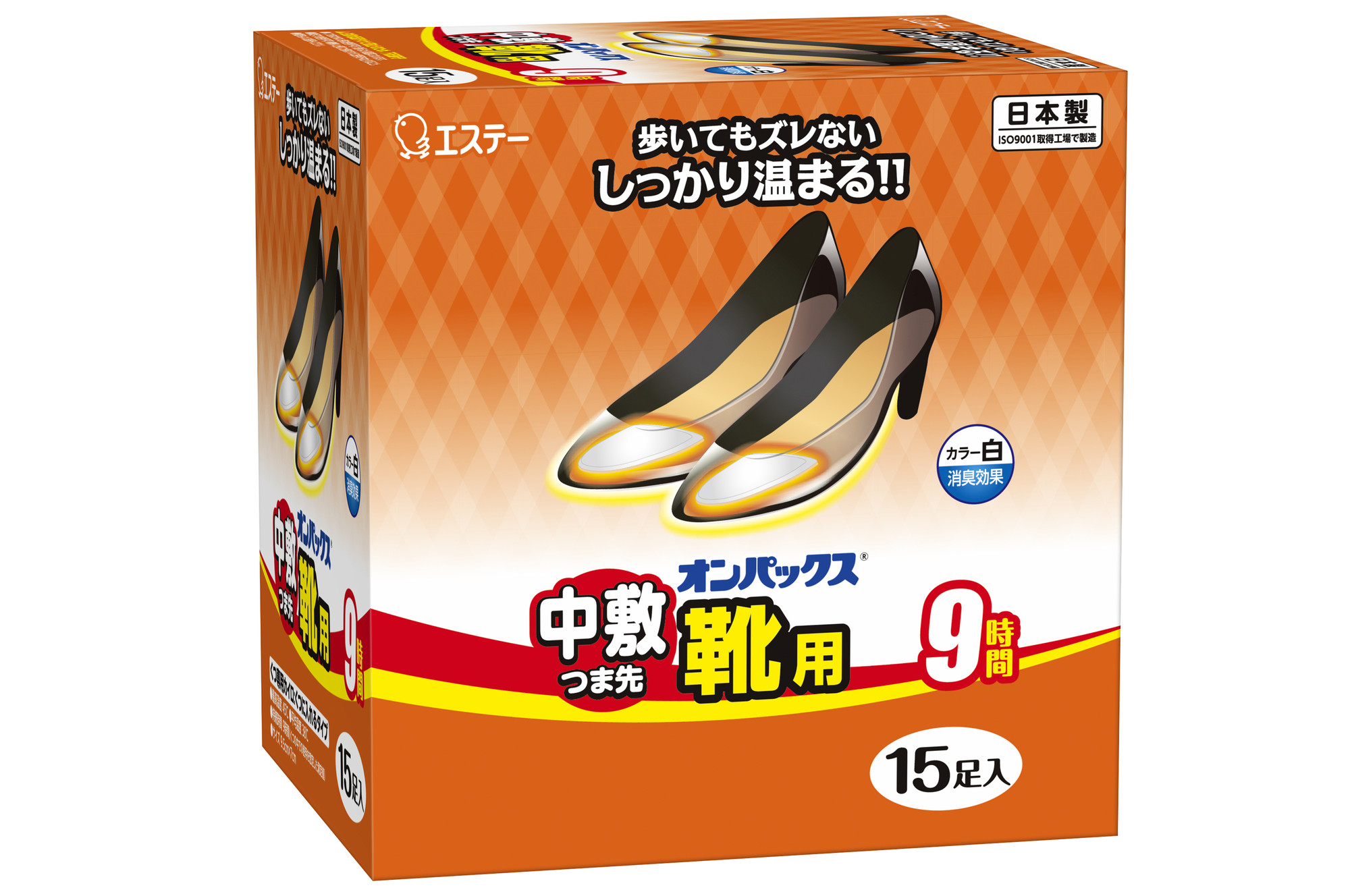 オンパックス中敷つま先靴用&nbsp;２４０足（１５足入×１６箱）1ケース&nbsp;｜&nbsp;カイロ&nbsp;防寒&nbsp;暖&nbsp;温感&nbsp;エステー&nbsp;日用品